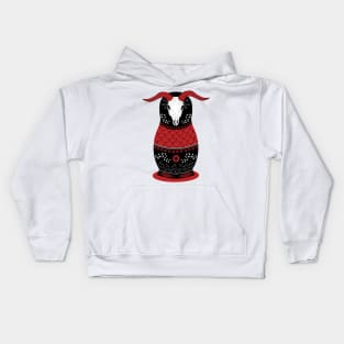 Nesting Doll Goat Kids Hoodie